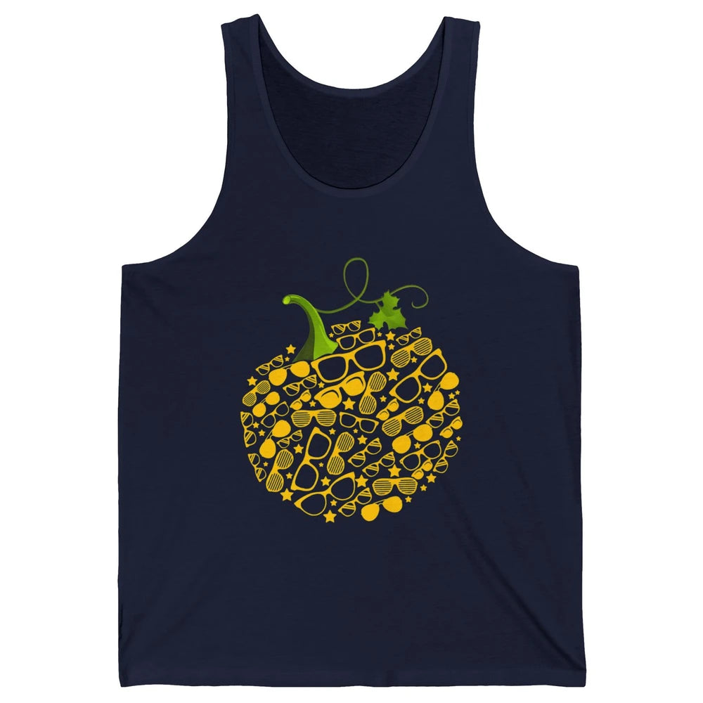 Pumpkin Glasses Optometry Optician Halloween Spooky Season Unisex Jersey Tank