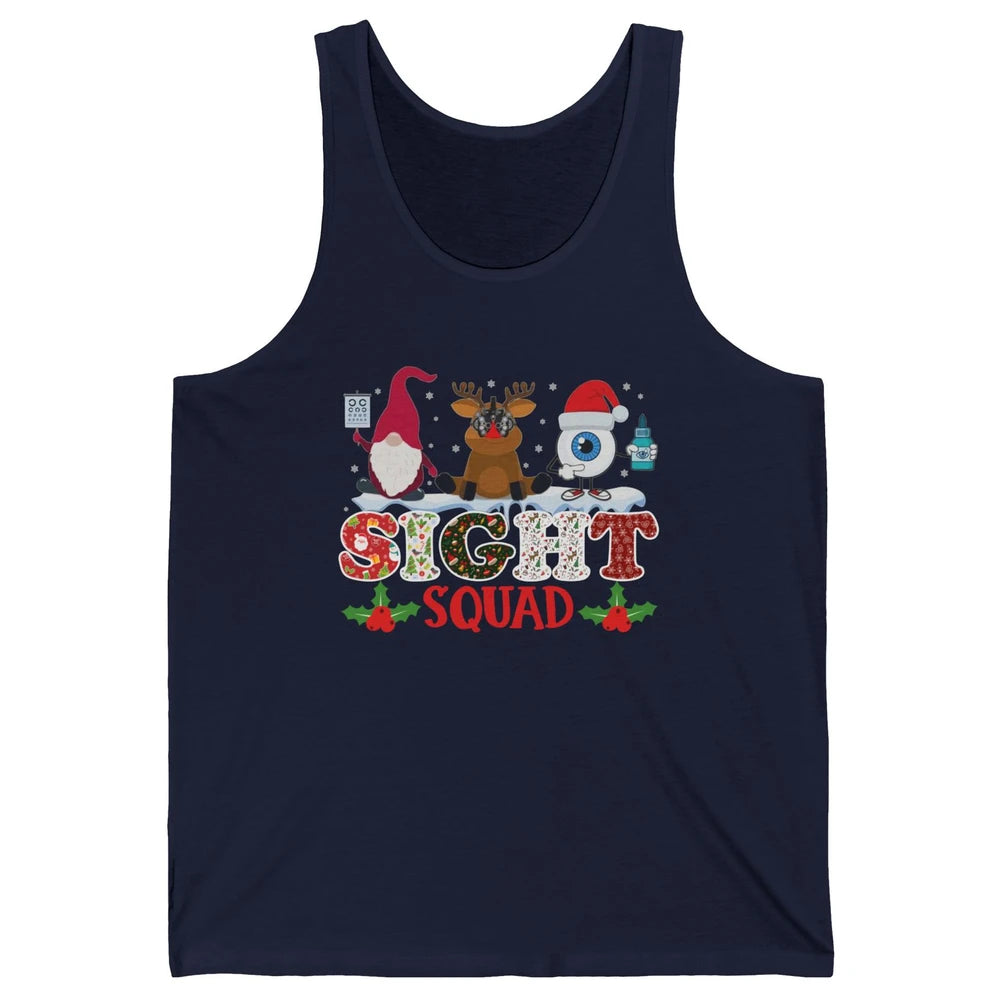Optometrist Sight Squad Gnome Reindeer Optician Christmas Unisex Jersey Tank
