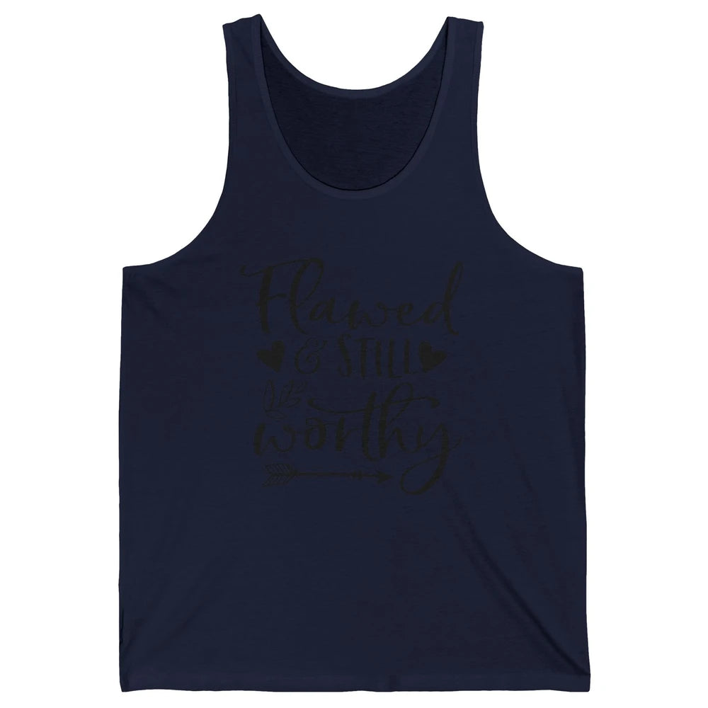 Retro Flawed But Still Worthy Bible Christian Religious Unisex Jersey Tank