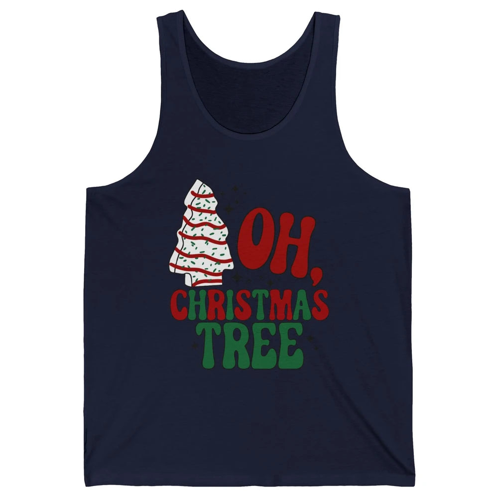 Oh Christmas Tree Cakes Tis The Season Christmas Cake Lovers Unisex Jersey Tank
