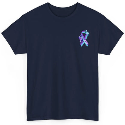 Mixed Connective Tissue Disease Awareness MCTD Floral Ribbon Classic Unisex T-Shirt