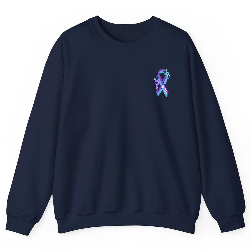 Mixed Connective Tissue Disease Awareness MCTD Floral Ribbon Unisex Crewneck Sweatshirt