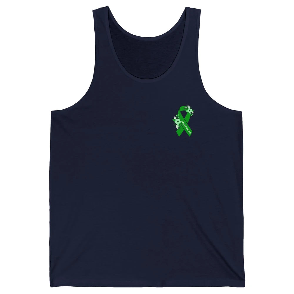 PANS/PANDAS Awareness Floral Green Ribbon Pans Disease Unisex Jersey Tank