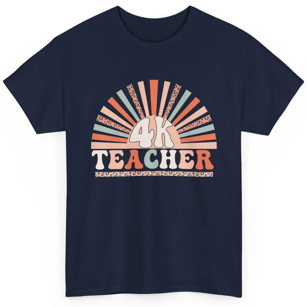 Retro 4k Teacher Kindergarten Back to School Pre-K Teacher Classic Unisex T-Shirt