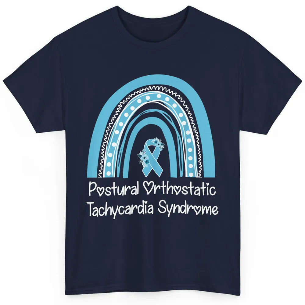 Postural Orthostatic Tachycardia Syndrome Turquoise Rainbow Classic Unisex T-Shirt
