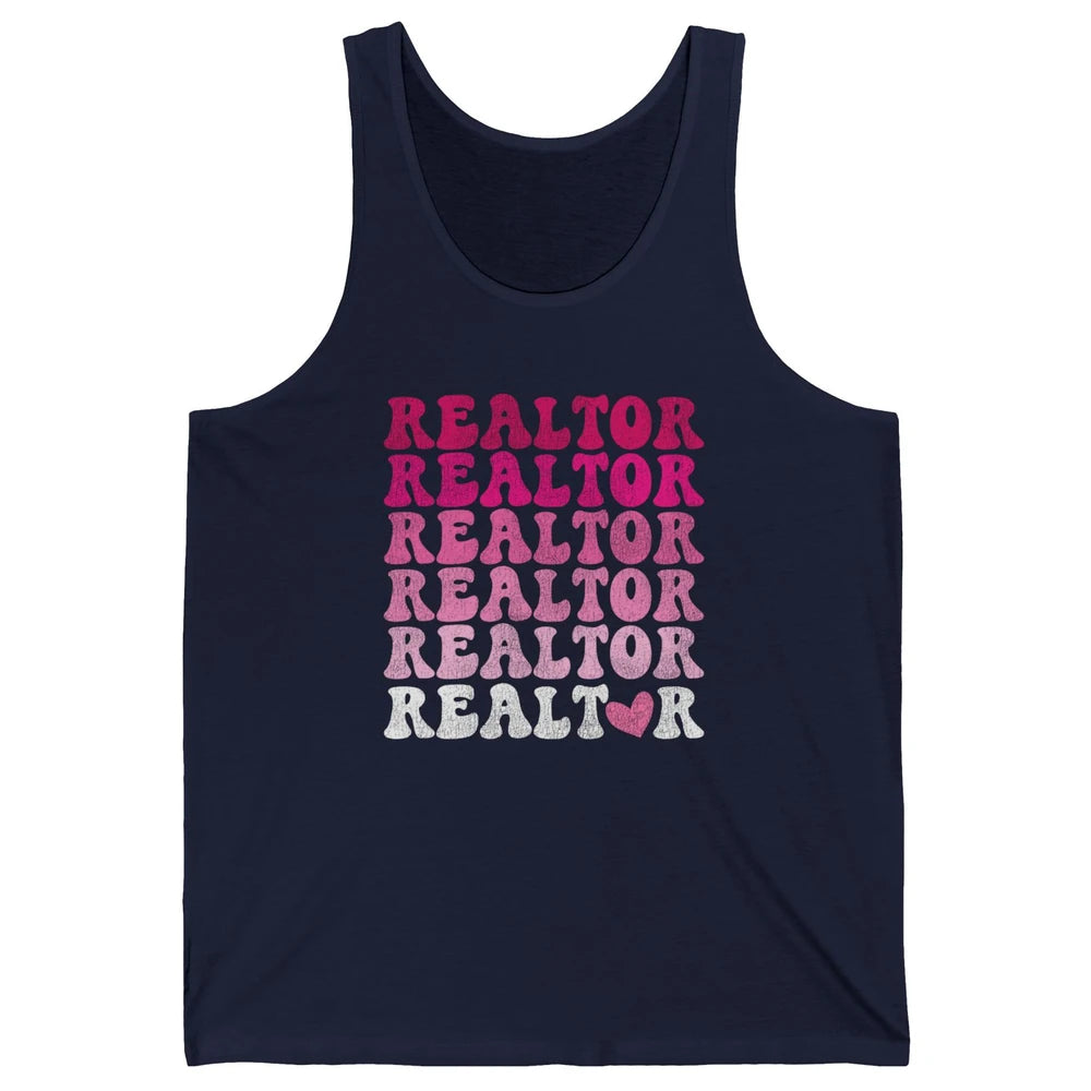 Real Estate Heart Wife Life Pink Realtor Women Close Deal Unisex Jersey Tank