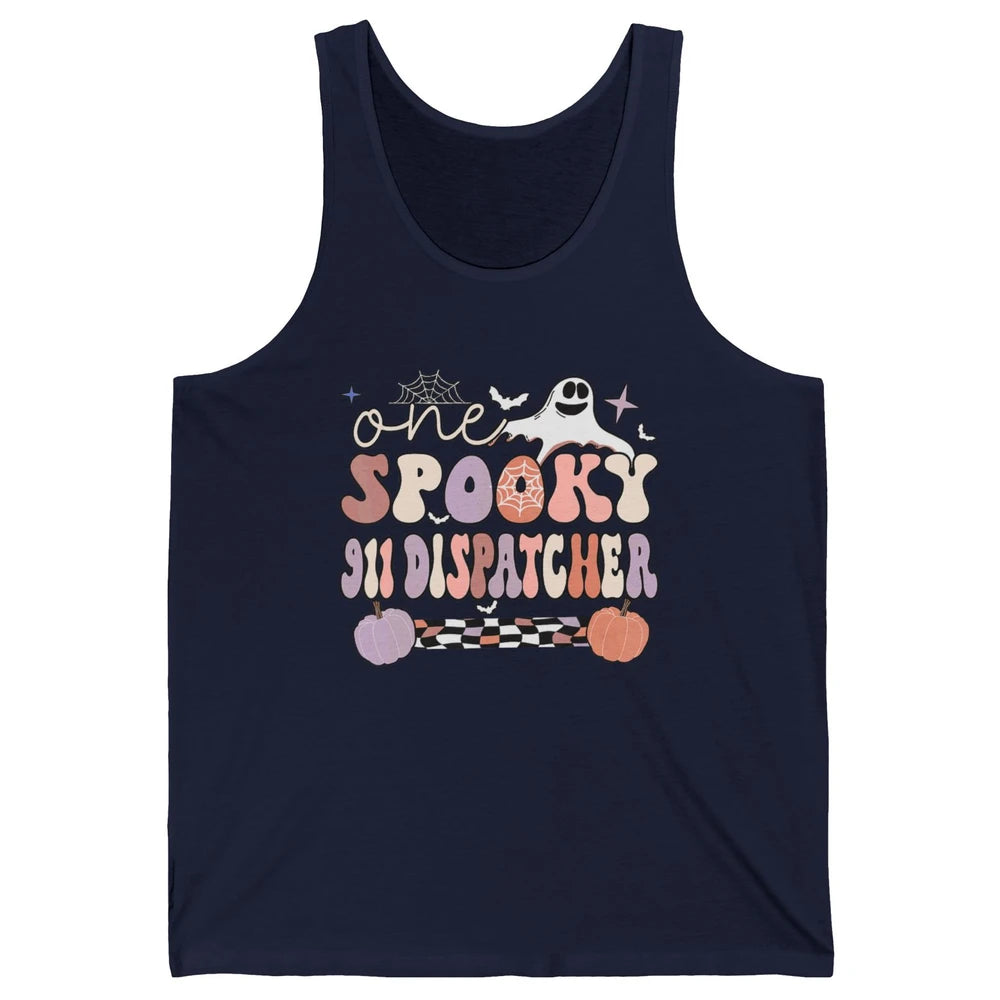 One Spooky Dispatcher 911 Life Operator Pumpkin Halloween Unisex Jersey Tank