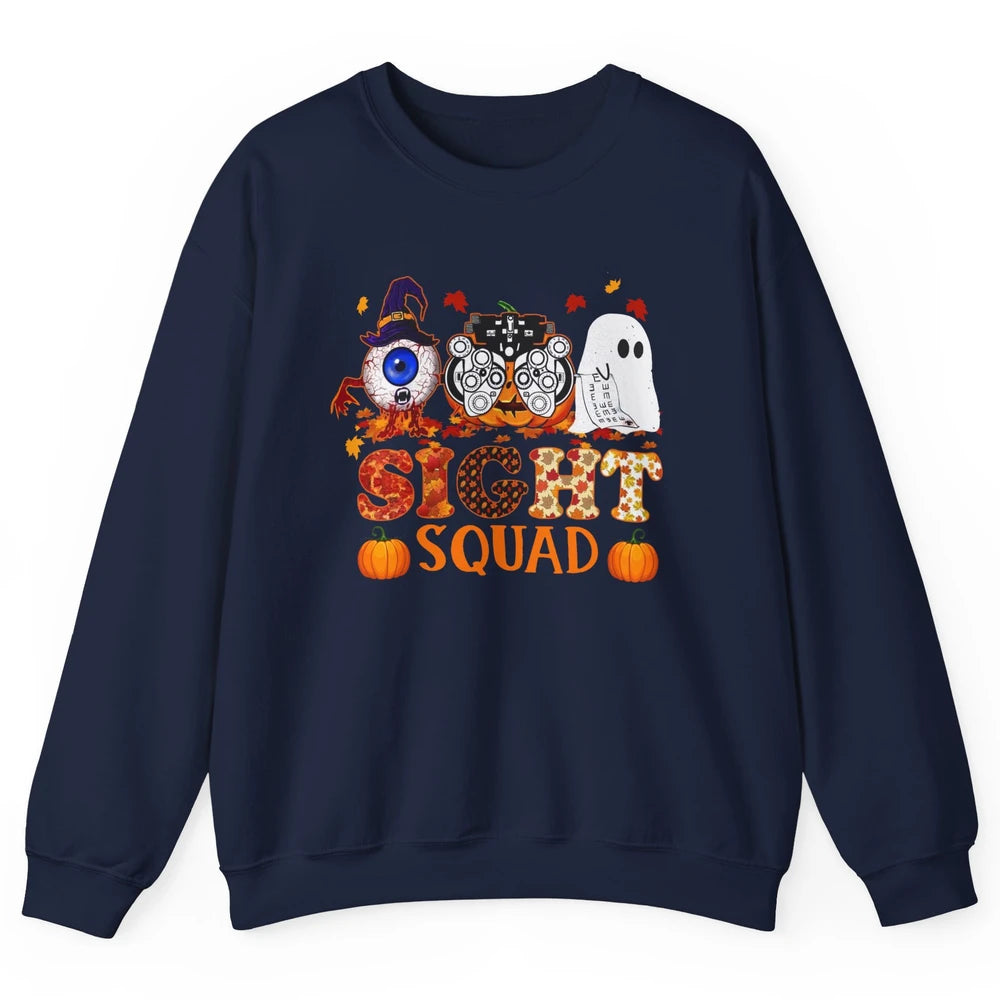 Optometrist Halloween Sight Squad Witch Pumpkin Optician Unisex Crewneck Sweatshirt