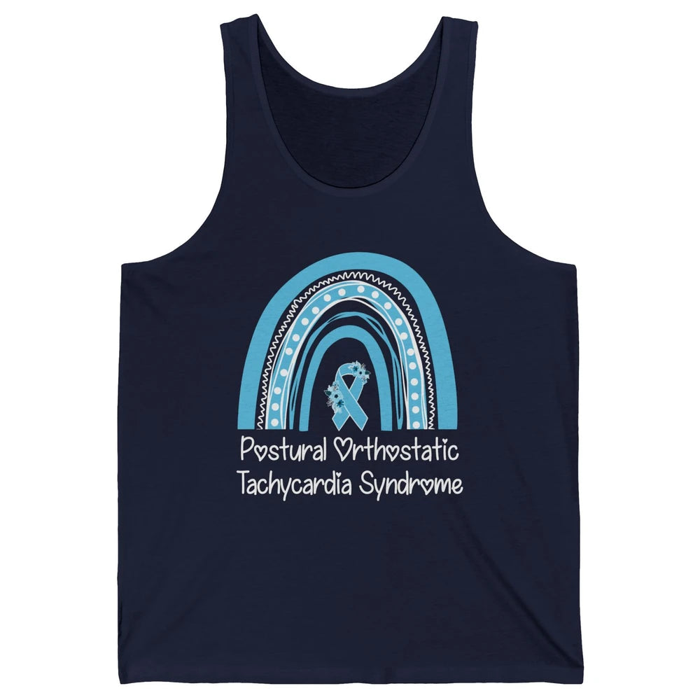 Postural Orthostatic Tachycardia Syndrome Turquoise Rainbow Unisex Jersey Tank