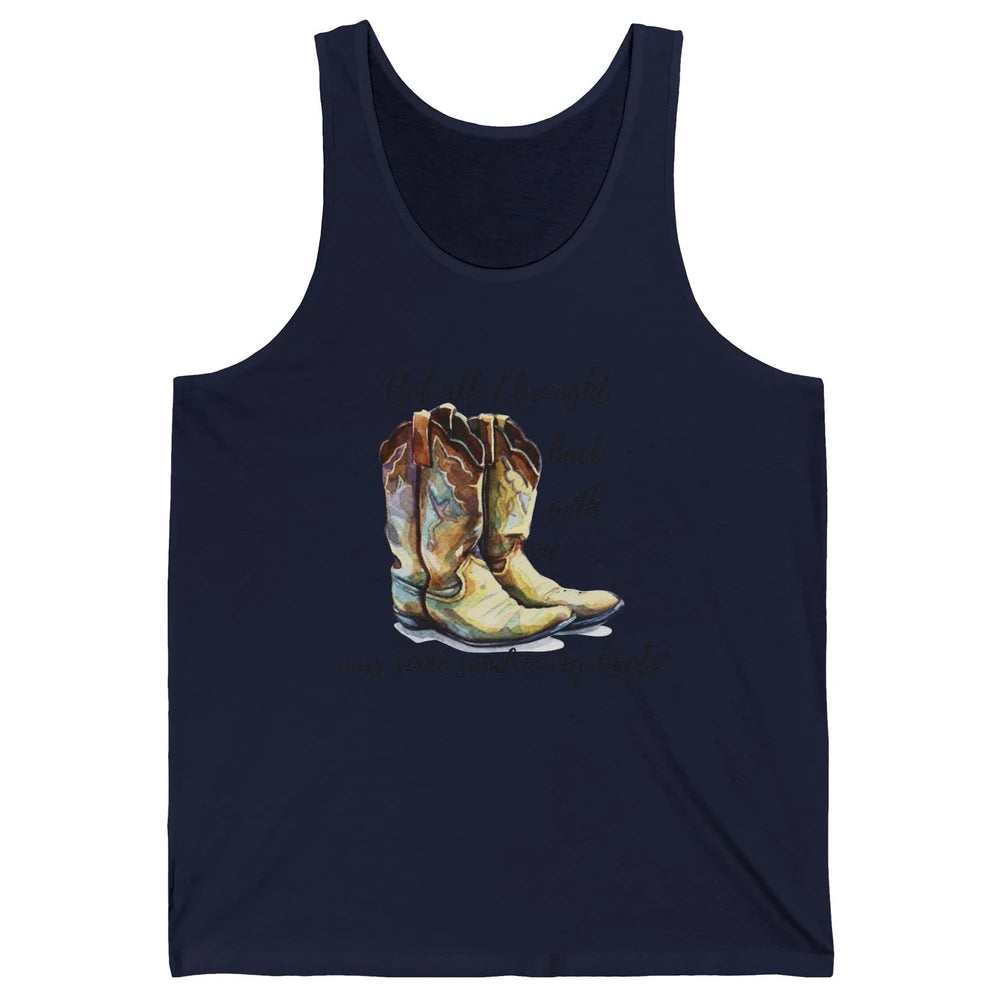 Retro Leopard Sand In My Boot Western Country Cowgirl Cowboy Unisex Jersey Tank