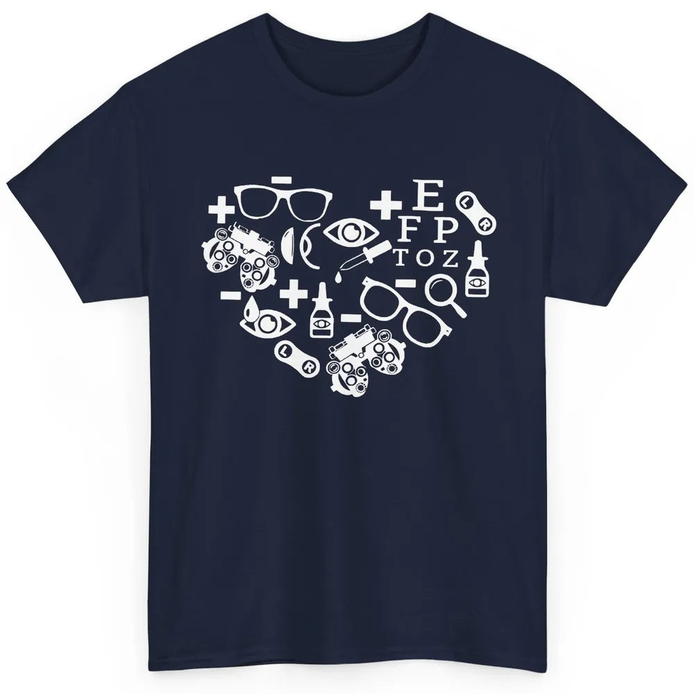 Optometrist Symbols Heart Optician Sight Squad Optometry Classic Unisex T-Shirt