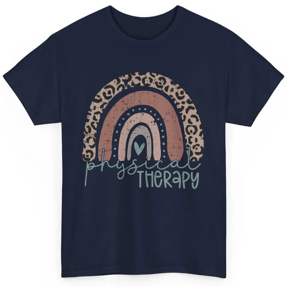 Retro Physical Therapy Rainbow Physical Therapist PT Leopard Classic Unisex T-Shirt