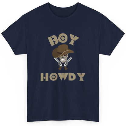 Retro Boy Howdy Rodeo Cowboy Skull Vintage Western Country Classic Unisex T-Shirt