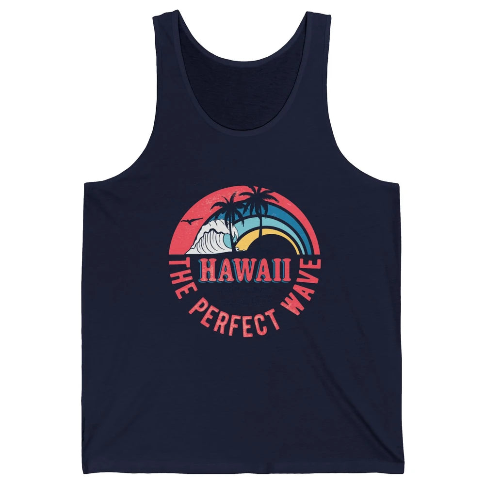 Retro Hawaii North Shore Surf Club Beach Palms Vintage 1980s Unisex Jersey Tank