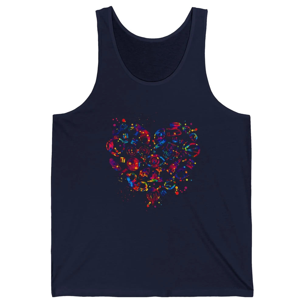 Optometrist Eyeglasses Technician Optometry Eye Doctor Heart Unisex Jersey Tank