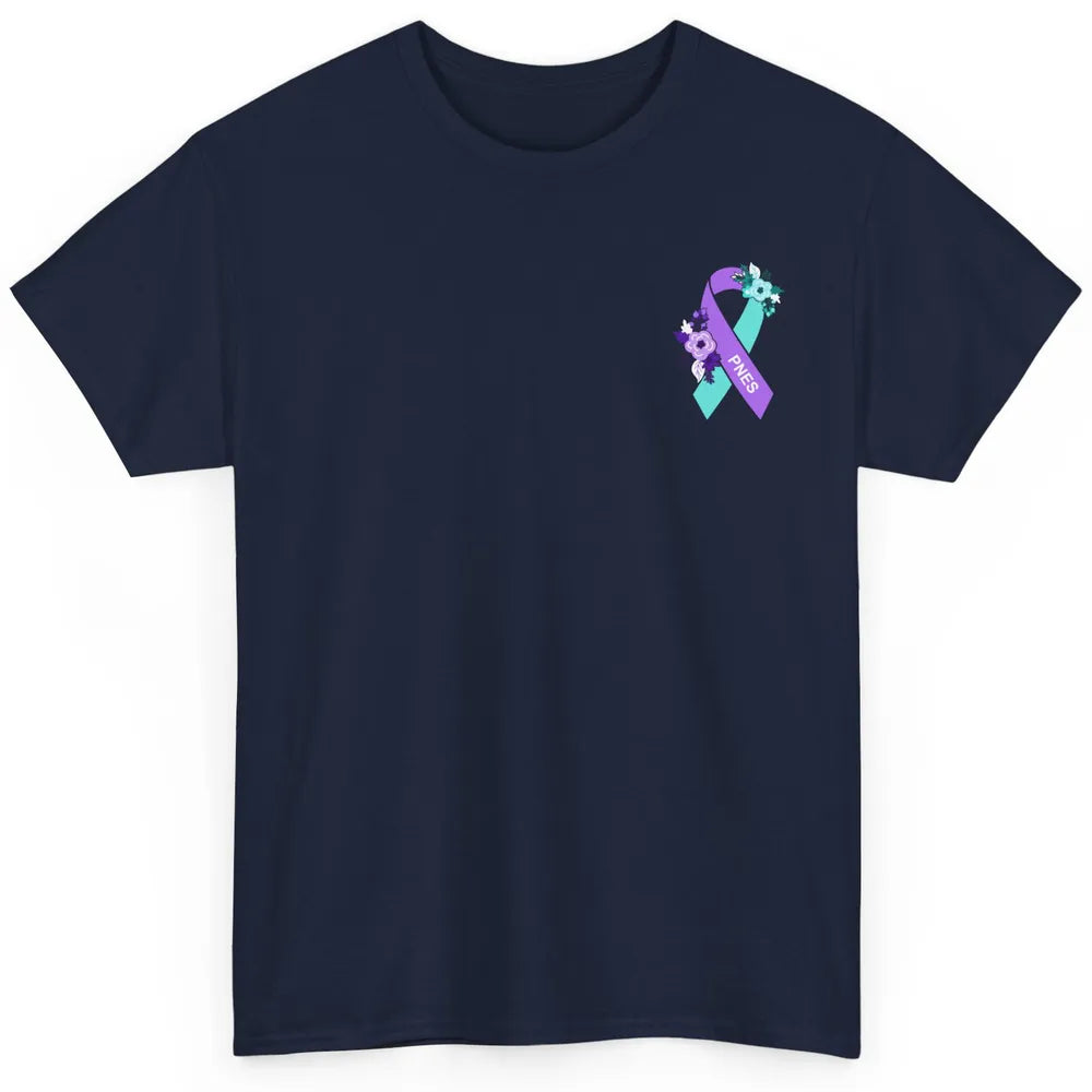 Psychogenic Non-epileptic Seizures PNES Purple Teal Ribbon Classic Unisex T-Shirt