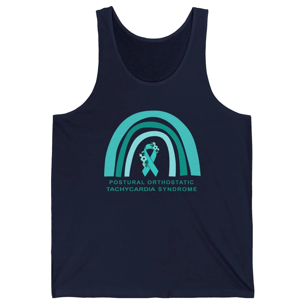 POTS Postural Orthostatic Tachycardia Syndrome Turquoise Unisex Jersey Tank