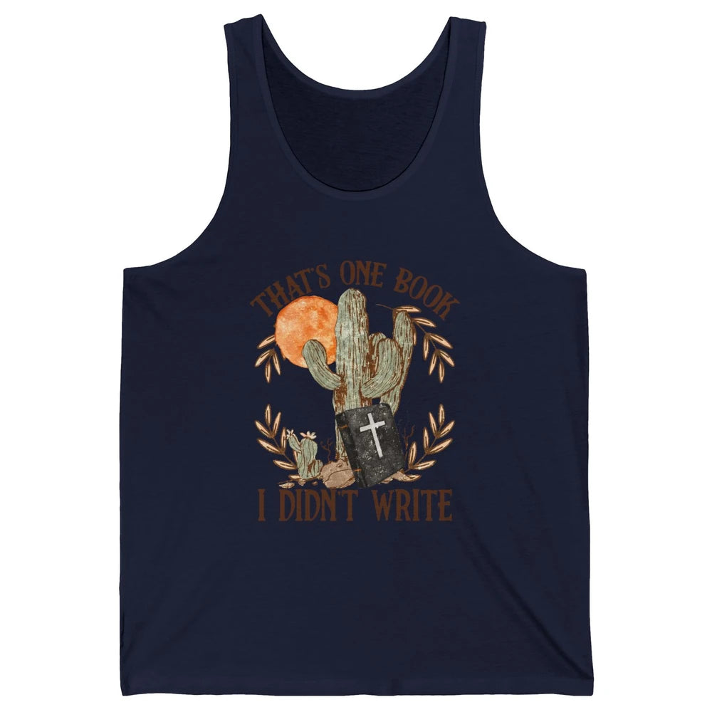 Retro Bible That's One Book I Didn't Write Western Christian Unisex Jersey Tank