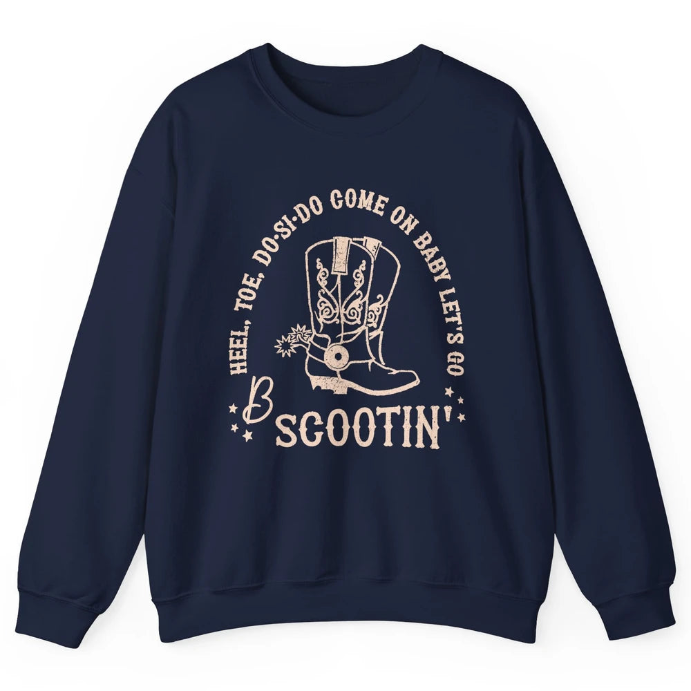 Retro Cowboy Come On Boot Scootin' Boogie Western Country Unisex Crewneck Sweatshirt