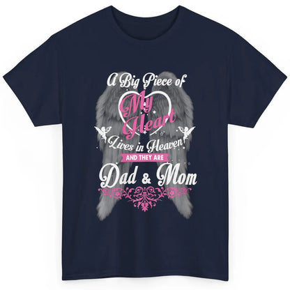 Parents Heaven Dad And Mom In Heaven Angel Wings Guardian Classic Unisex T-Shirt