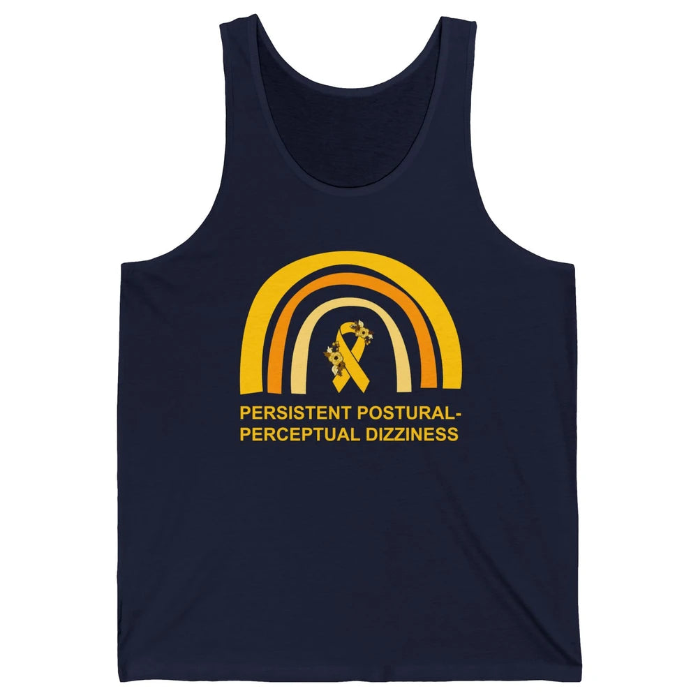 Persistent Postural-perceptual Dizziness PPPD Yellow Rainbow Unisex Jersey Tank