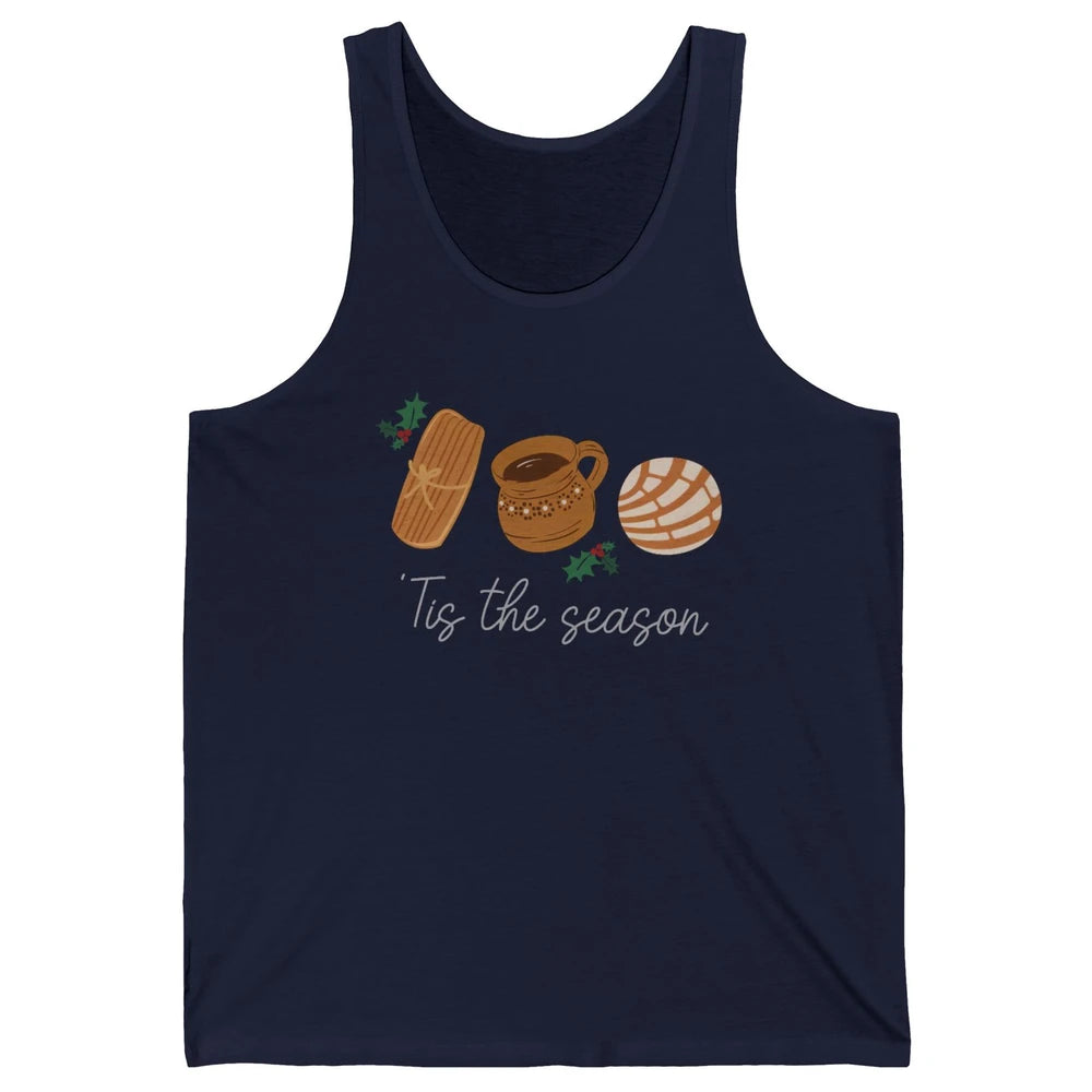 Mexican Christmas Feliz Navidad Concha Tamale Sweet Bread Unisex Jersey Tank