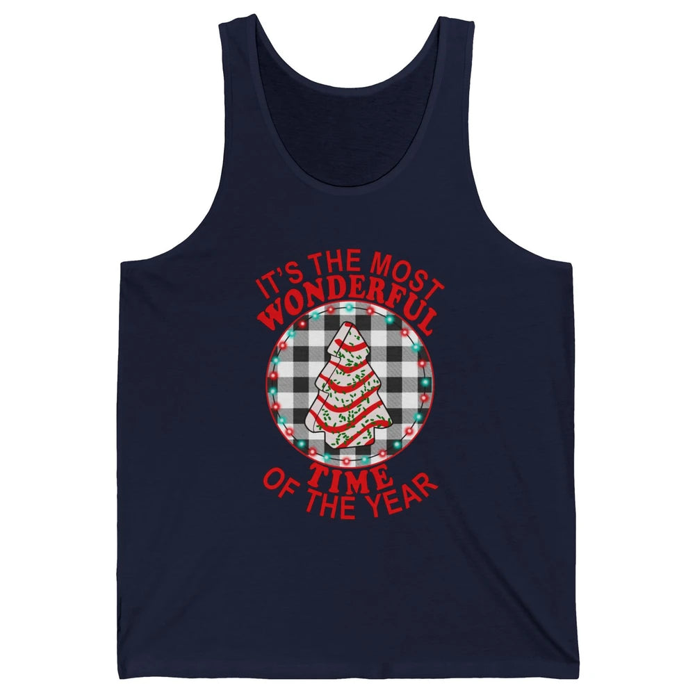 Funny Christmas Tree Cakes Most Wonderful Time Bakers Baking Unisex Jersey Tank