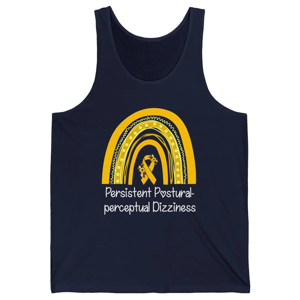 Persistent Postural-perceptual Dizziness PPPD Yellow Rainbow Unisex Jersey Tank