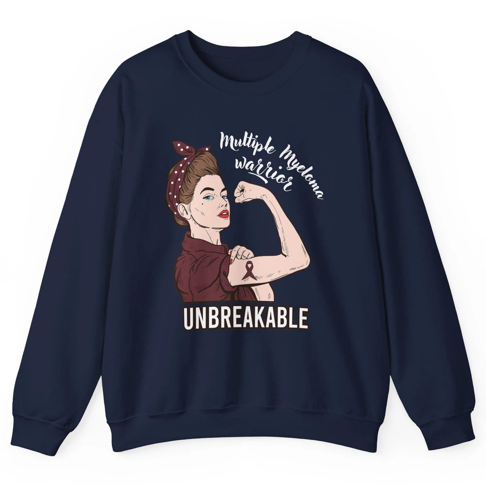 Multiple Myeloma Warrior Unbreakable Myeloma Cancer Survivor Unisex Crewneck Sweatshirt