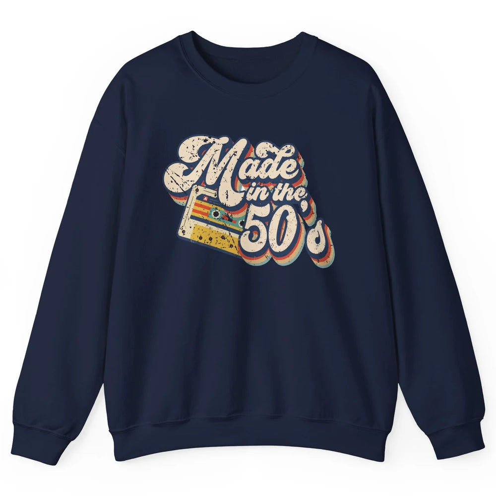 Retro Cassette Made In The 50's 1950s Born Birthday Day Gift Unisex Crewneck Sweatshirt