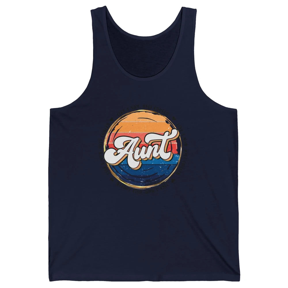 Retro Aunt Like A Mom Only Cooler Vintage Auntie Aunt Life Unisex Jersey Tank
