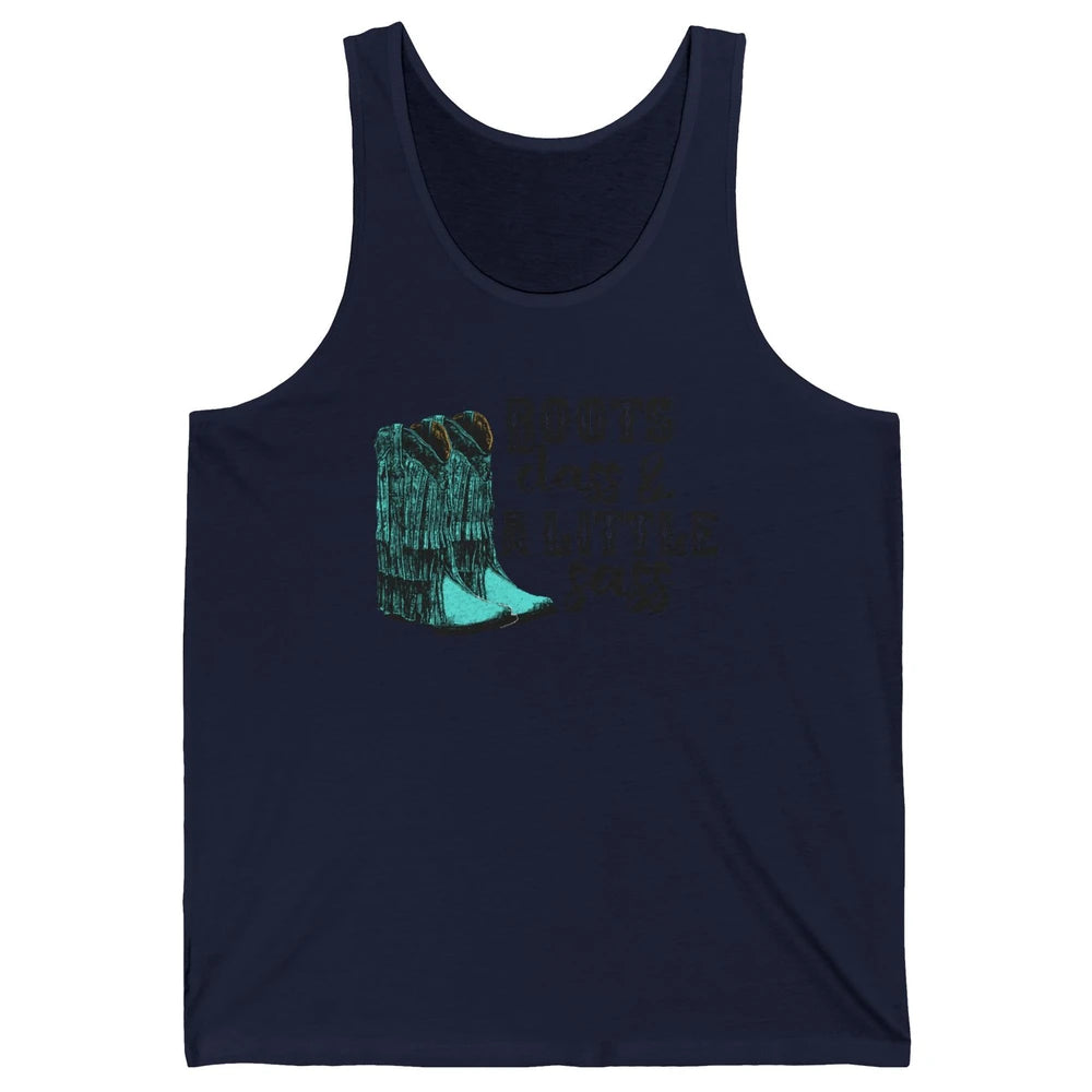 Retro Cowgirl Boots Class Little Sass Cowboy Western Country Unisex Jersey Tank