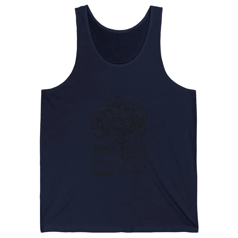 Retro Book Lovers Book Gives A Soul Reading Tree Bookworm Unisex Jersey Tank