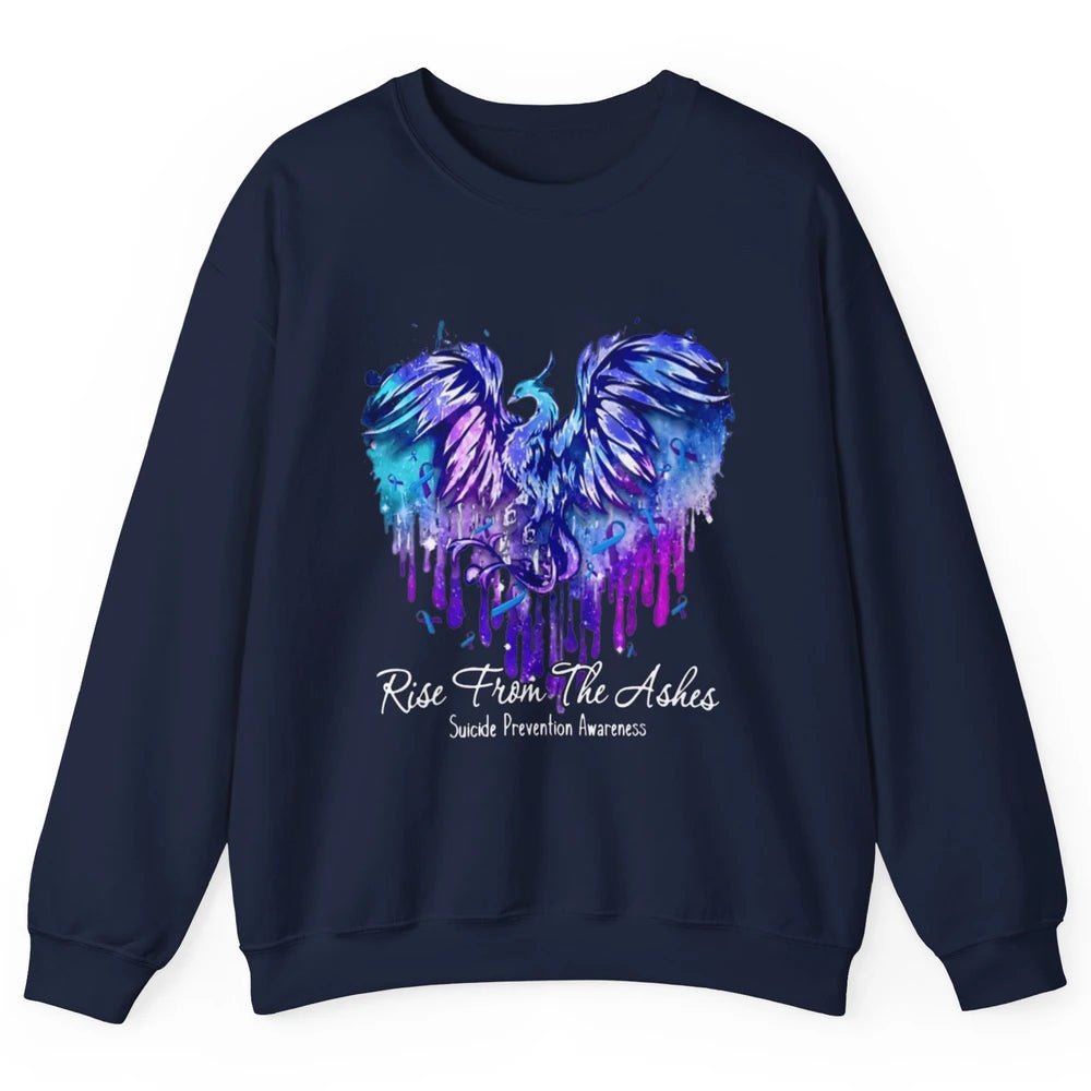 Phoenix Bird Warrior Love Suicide Prevention Awareness Month Unisex Crewneck Sweatshirt