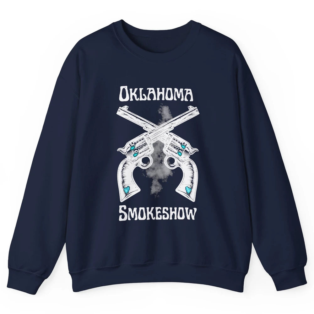 Retro Cowgirl Oklahoma Smokeshow Western Country Small Town Unisex Crewneck Sweatshirt
