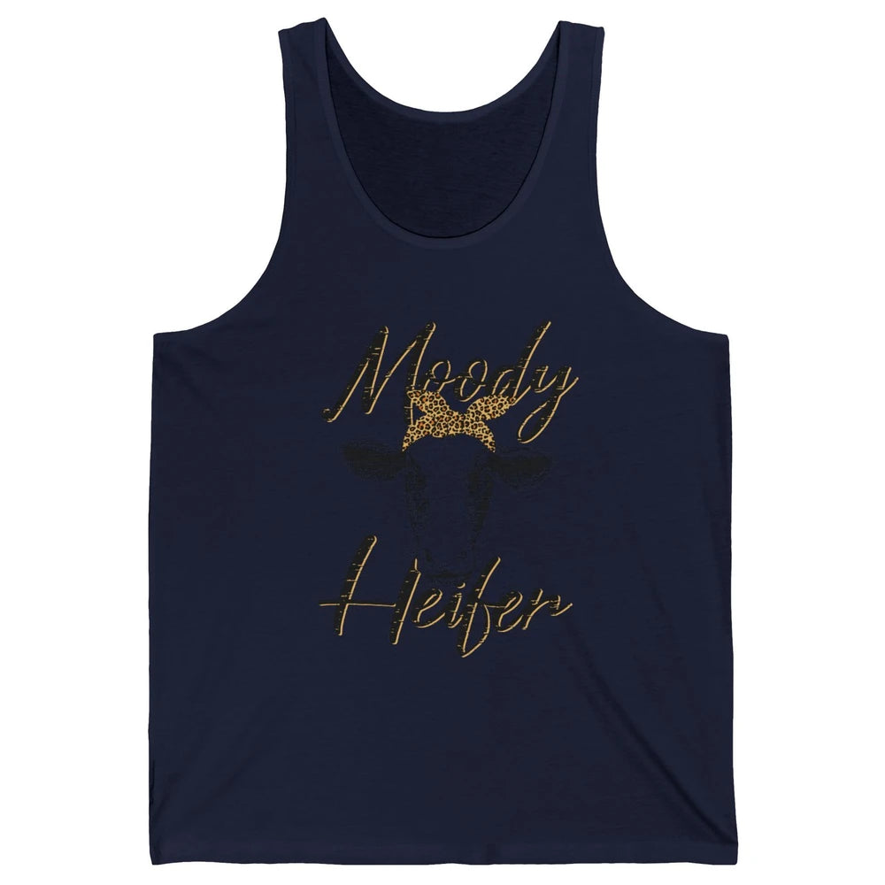 Funny Heifer Retro Bandana Moody Heifer Farmer Cow Lovers Unisex Jersey Tank