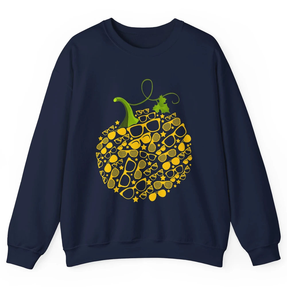 Pumpkin Glasses Optometry Optician Halloween Spooky Season Unisex Crewneck Sweatshirt