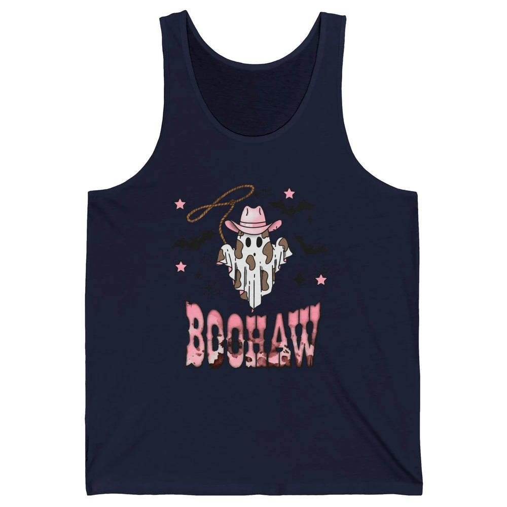 Retro Cowboy Ghost Boohaw Boot Scooting Western Halloween Unisex Jersey Tank