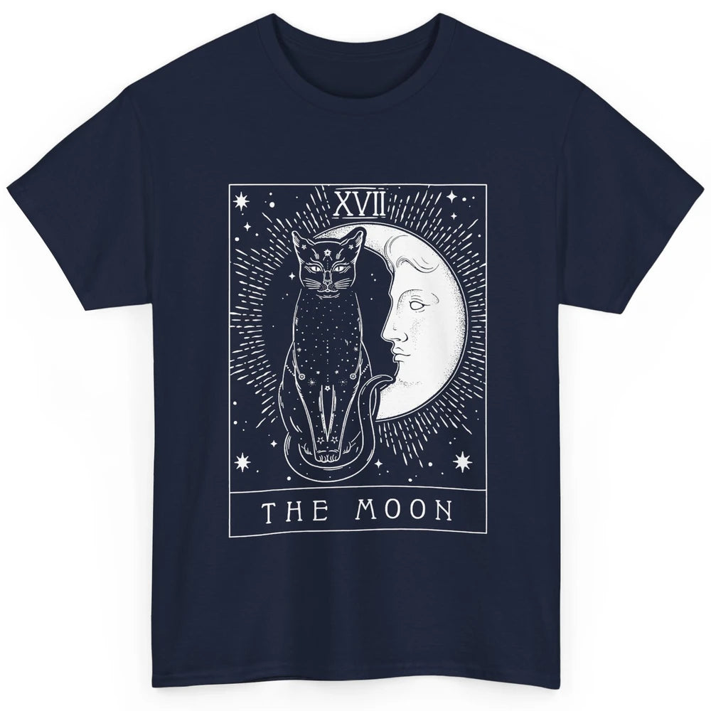 Retro Halloween Gothic Cat The Moon Tarot Card Witchcraft Classic Unisex T-Shirt