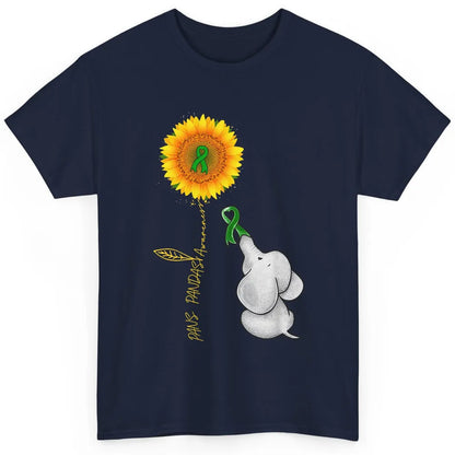 PANS/PANDAS Awareness Green Ribbon Sunflower Baby Elephant Classic Unisex T-Shirt