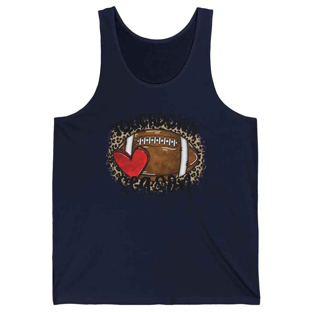 Retro Leopard Football Touchdown Season Football Player Gift Unisex Jersey Tank
