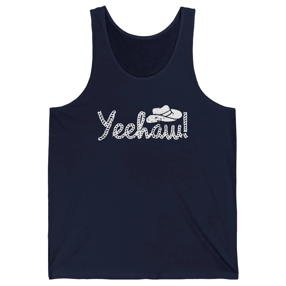 Retro Cowboy Lasso Hat Yeehaw Western Country Cowgirls Horse Unisex Jersey Tank
