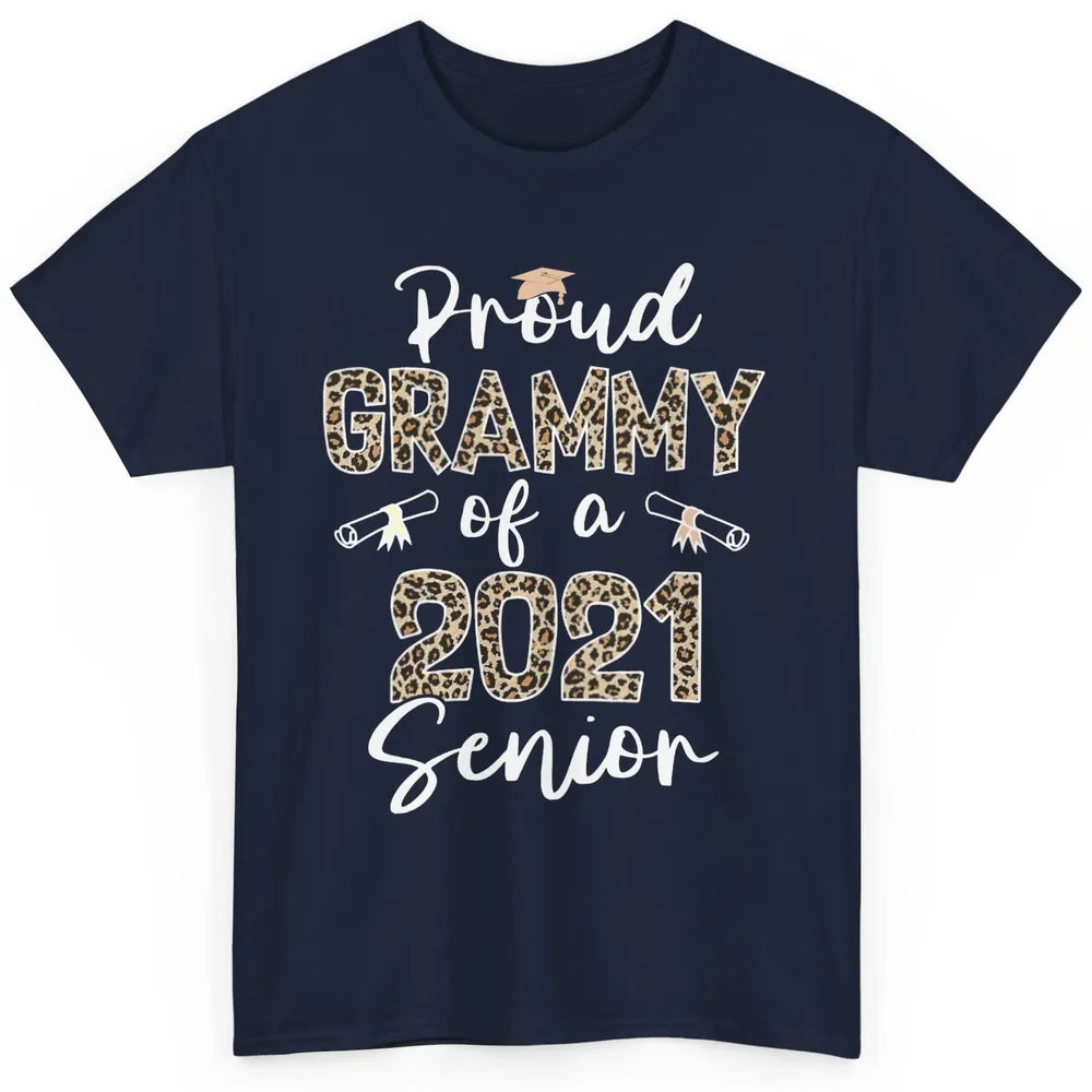 Proud Grammy Of A 2021 Senior Senior 2021 Grad Party Leopard Classic Unisex T-Shirt