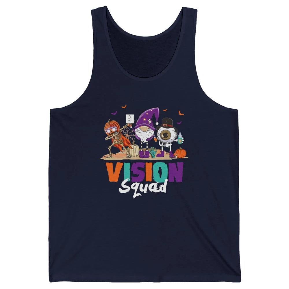 Optometrist Halloween Vision Squad Gnome Pumpkin Optician Unisex Jersey Tank