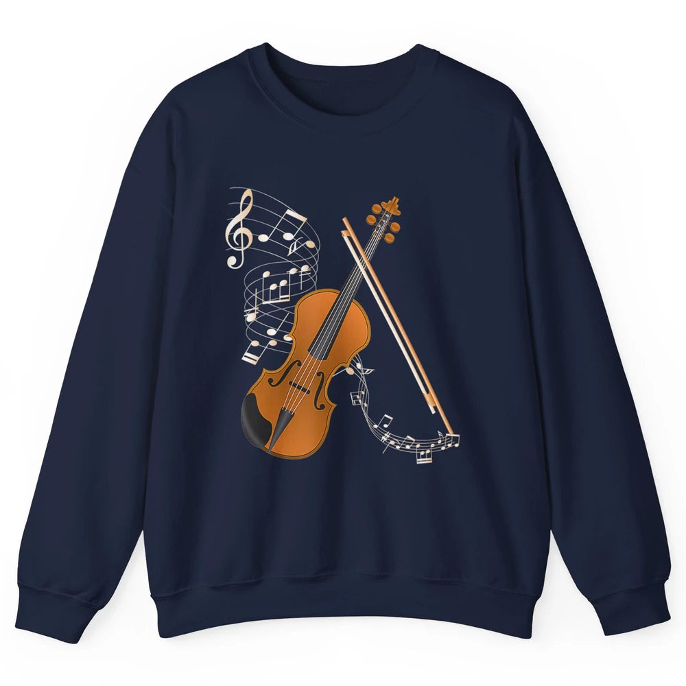 Orchestra Violin Player Retro Violinist Musical Instrument Unisex Crewneck Sweatshirt