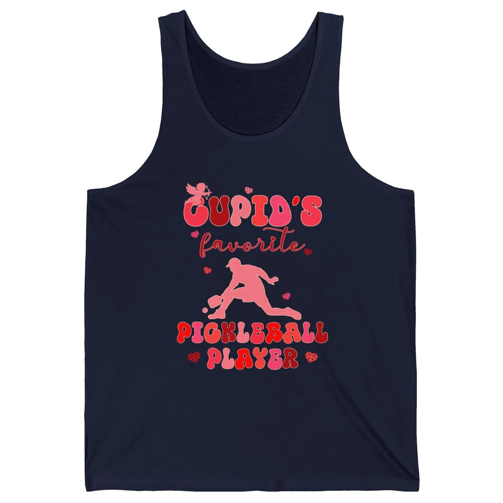 Cupid's Favorite Pickleball Player Happy Valentines Day Love Unisex Jersey Tank