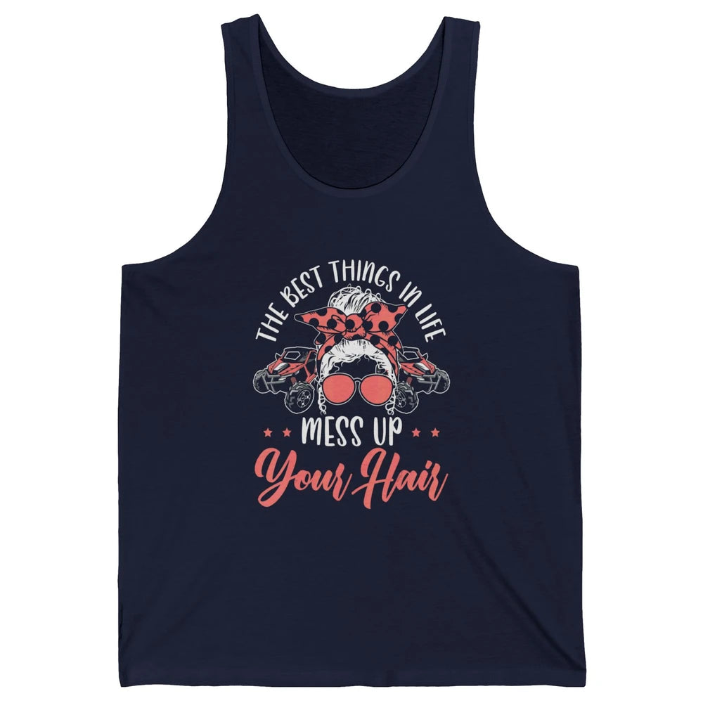 Messy Up Your Hair Women Mud Rider UTV Retro ATV SXS Offroad Unisex Jersey Tank