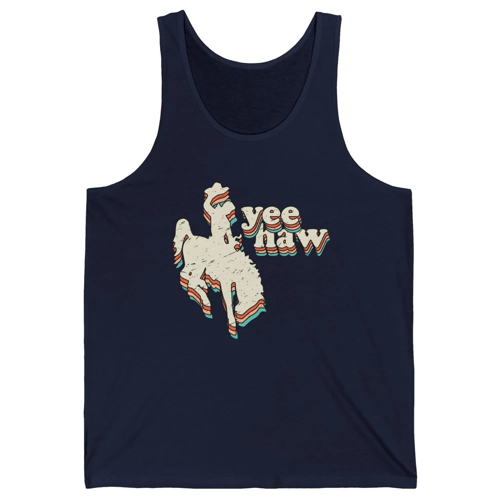 Retro Cowboy Yeehaw Western Country Cowgirls Horse Lovers Unisex Jersey Tank