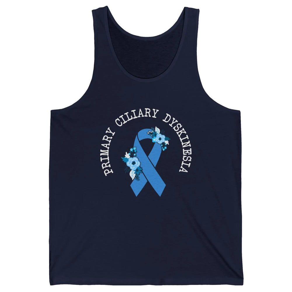 Primary Ciliary Dyskinesia Blue Ribbon Respiratory Diseases Unisex Jersey Tank
