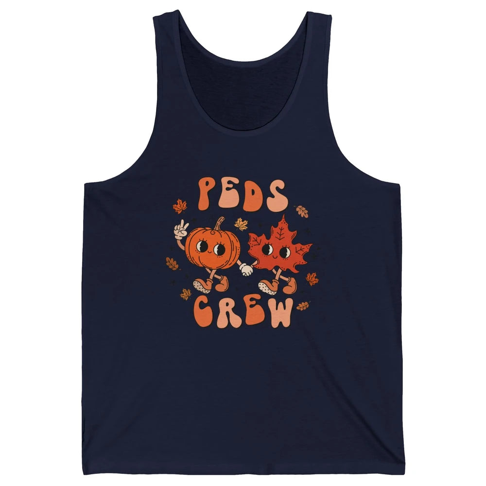PEDS Crew Fall Pediatric Nurse Autumn Thanksgiving Medical Unisex Jersey Tank